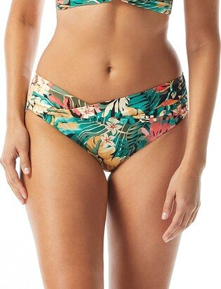 Passion Flower Star Banded Bikini Bottoms (Cast/Black) Women's Swimwear