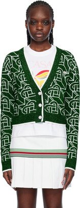 Green Heart Monogram Cardigan