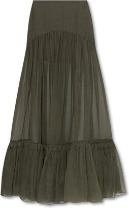 Ruffled Long Skirt-AA