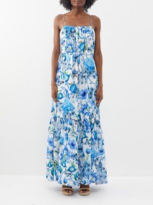 Napoli Floral-print Silk Maxi Dress