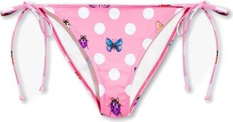 Low-Rise Graphic-Printed Bikini Briefs