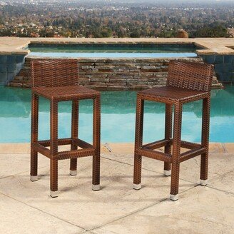 Outdoor Palermo Wicker 29 Inch Bar Stool-AA