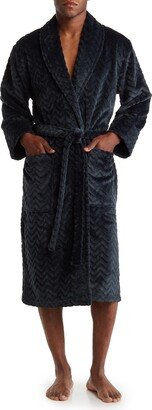 Plush Herringbone Fleece Robe