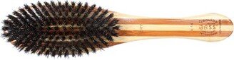 Bass Pet Brushes Shine & Condition Pet Brush with 100% Premium Natural Bristle Pure Bamboo Handle Full Oval Striped Bamboo