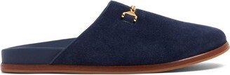 HYUSTO Quincy chain-link detail suede slippers