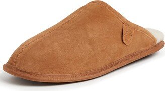 Fireside by Dearfoams Men's Warwick Water Resistant Genuine Shearling Scuff Slipper