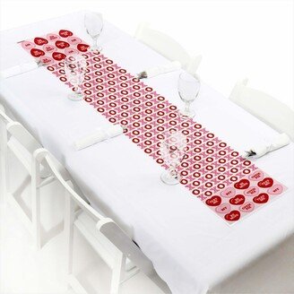 Big Dot Of Happiness Conversation Hearts - Petite Valentine's Day Paper Table Runner - 12 x 60 inches