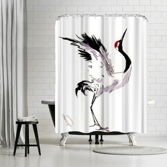 71 x 74 Shower Curtain, Japanese Crane Dance by Suren Nersisyan