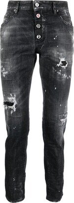 Black Stretch-cotton Denim Jeans-AD