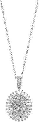 14K White Gold & 1.34 TCW Diamond Pendant Necklace/16