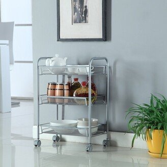 Honeycomb Mesh Style 3-Layer Removable Storage Cart Kitchen Storage