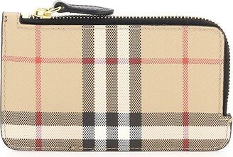 Vintage Checked Zipped Wallet