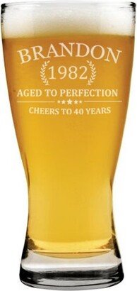 Beer Glass Pilsner Stein Mug Custom Personalized Engraved Birthday Gift Cheers To Years 21St 30Th 35Th 40Th 50Th 60Th 70Th 80Th