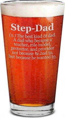 Step-Dad Definition Engraved Beer Pint Glass For Stepdad Bonus Dad