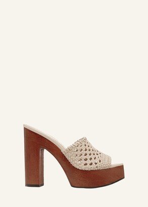 Guadalupe Braided Leather Platform Sandals