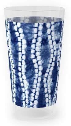 Outdoor Pint Glasses: Shibori Ripples - Blue Outdoor Pint Glass, Blue