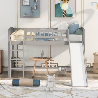 Sunmory Kid-Friendly Design Twin Size Loft Bed with Ladder Kids Bed