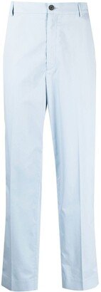 Straight-Leg Cotton Trousers-DU