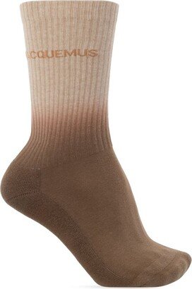 Les Chaussettes Logo Intarsia Gradient Socks