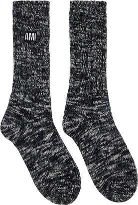 Black Marled Socks