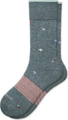 Men's Nautical Nod Calf Socks - Botanical Heather - Large - Cotton