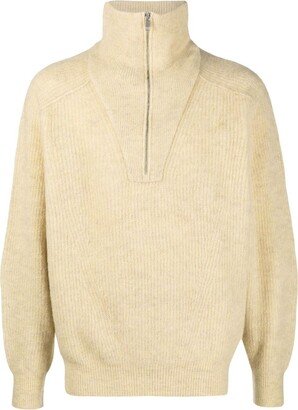 MARANT Ribbed Half-Zip Jumper