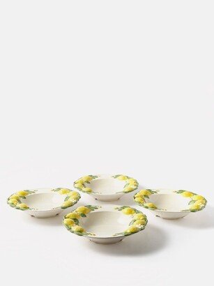 Set Of Four Lemon Ceramic Pasta Bowls