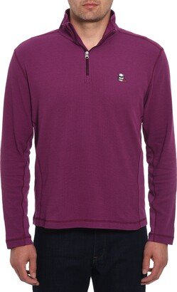 Polaris Embroidered Skull Quarter Zip Pullover