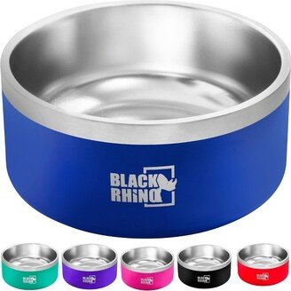 Black Rhino 42 Oz Non Slip Double Insulated Stainless Steel Dog Bowls - Blue