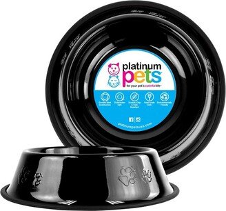 Platinum Pets Embossed Non-Tip Cat/Dog Bowl - Midnight Black - 10 Cup