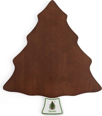 Christmas Tree 2 Piece Cheese Board and Spreader Set 13 Inch