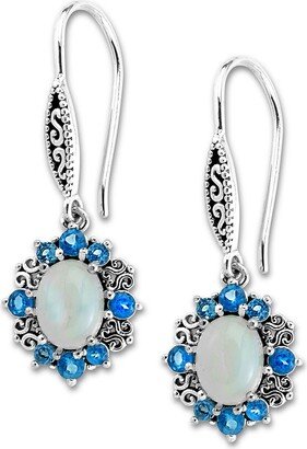 Silver 2.54 Ct. Tw. Gemstone Earrings