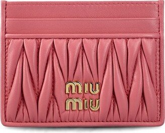 Logo Plaque Quilted Cardholder-AA