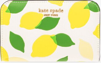Wallet With Motif Of Fruits - Yellow