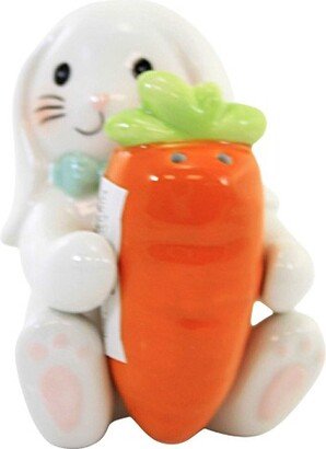 GANZ Tabletop Bunny And Carrot Salt & Pepper - One Salt And Pepper Shaker Set 3.0 Inches - Easter Set Rabbit - Ea18143 - Dolomite - Multicolored