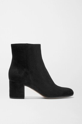 Margaux 65 Suede Ankle Boots - Black