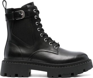 40mm Lace-Up Leather Boots