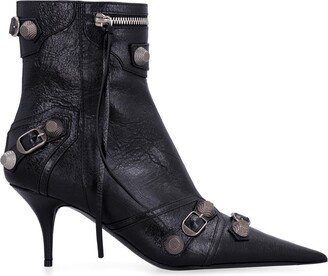 Cagole Patent Pointy Toe Ankle Boots