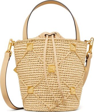 Roman Stud interwoven bucket bag