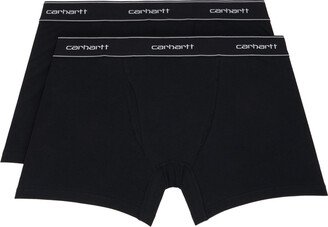 Two-Pack Black Cotton Boxers