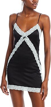 Silk Lace Trim Camisole Dress