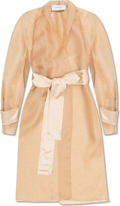 Long-Sleeved Belted Trench Coat-AA