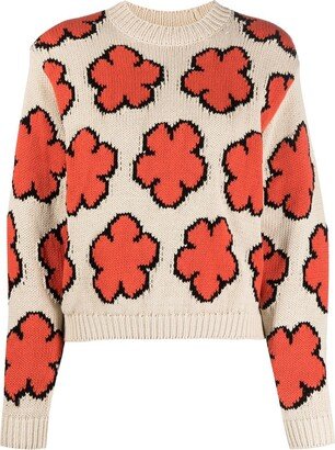 Boke Flower intarsia-knit jumper