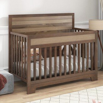 IGEMAN Modern Baby Safe Crib, Pine Solid Wood Crib