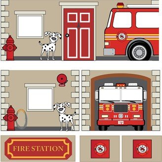 Fire Department Design Curtain Set for Junior Loft Bed