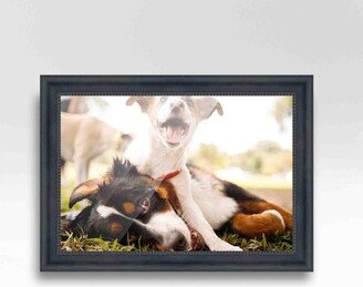 CustomPictureFrames.com 40x8 Black Picture Frame - Wood Picture Frame Complete with UV