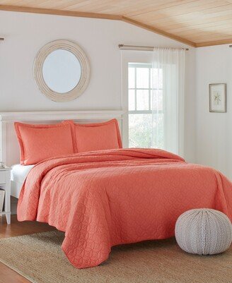 Solid Quilt Set, Full/Queen - Light/pastel Orange