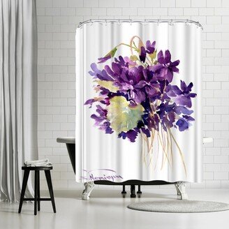 71 x 74 Shower Curtain, Wild Violets by Suren Nersisyan