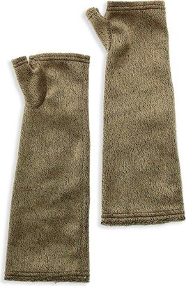 Wooly Velour Long Fingerless Gloves