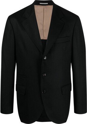 Single-Breasted Wool Blazer-AH